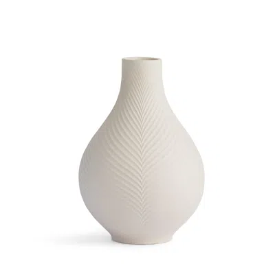 Wedgwood Folia Bulb Vase 9.4in In White