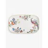 Wedgwood Fortune Floral-motif Bone-china Rectangular Tray 25cm