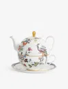 Wedgwood Fortune Floral-motif Bone-china Tea Pot Set 554ml