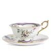 Wedgwood Fortune Teacup & Saucer Set In White