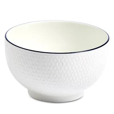 Wedgwood Gio 4.3 Bowl, Blue Line In White