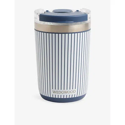 Wedgwood Gio Blue Stripe Stainless-steel Beverage Tumbler 350ml
