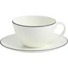 Wedgwood Bone China Gio Teacup And Saucer Set In White