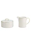 Wedgwood Gio Gold Cream & Sugar Set In White/gold