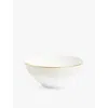Wedgwood Gio Gold Geometric-pattern Bone-china Soup Noodle Bowl 20cm