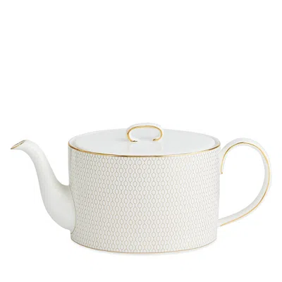 Wedgwood Gio Gold Teapot In White/gold
