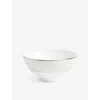 Wedgwood Gio Platinum Geometric-pattern Bone-china Rice Bowl 12cm