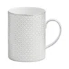 Wedgwood Gio Platinum Mug In White