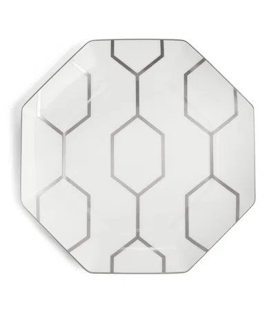Wedgwood Gio Platinum Octagonal Plate In Gray