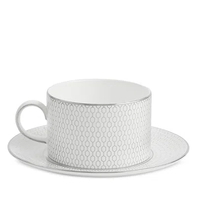 Wedgwood Gio Platinum Teacup & Saucer Set In Multi