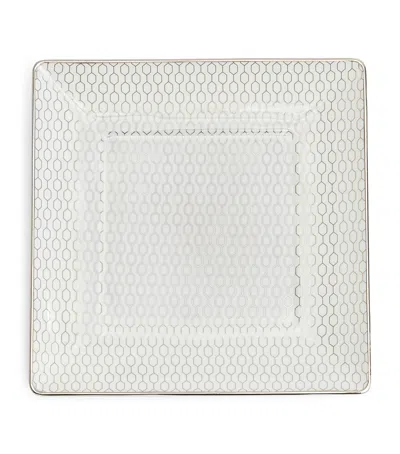 Wedgwood Gio Platinum Tray In White