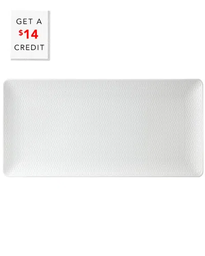 Wedgwood Gio Rectangular Serving Traywith $14 Credit In White
