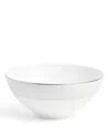 Wedgwood Gio Platinum Geometric-pattern Bone-china Soup Noodle Bowl 20cm In White