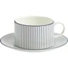 Wedgwood Gio Stripe Bone China Teacup & Saucer Set In Multi
