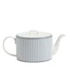 Wedgwood Gio Pinstripe Bone-china Teapot 940ml In White