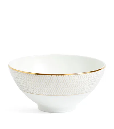 Wedgwood Gold-trim Gio Rice Bowl In White