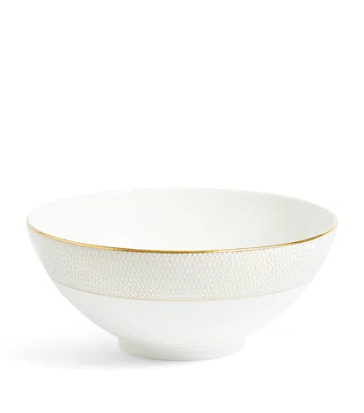 Wedgwood Gold-trim Gio Soup Bowl In White