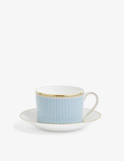 Wedgwood Helia Bone China Teacup And Saucer Set Of Two In Multi
