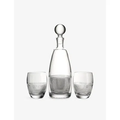 Wedgwood Helia Crystal-glass Decanter And Tumbler Set Of Two In Gray