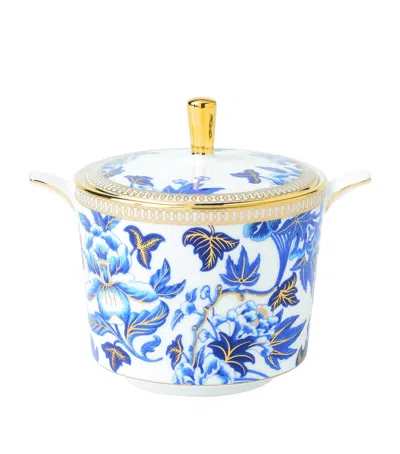 Wedgwood Hibiscus Sugar Bowl In Blue