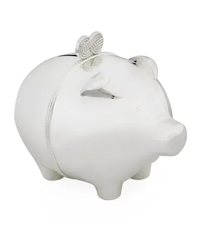 Wedgwood Infinity Piggy Bank In Silver