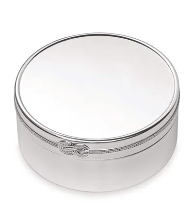 Wedgwood Infinity Round Keepsake Box In Silver
