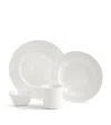 Wedgwood Intaglio Bone China 4-piece Dinnerware Set In White
