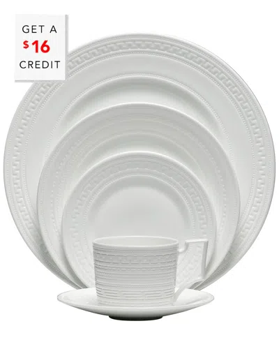 Wedgwood Intaglio 5pc Place Settingwith $16 Credit In White