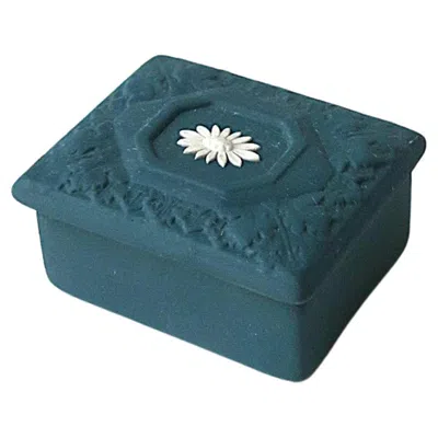 Pre-owned Wedgwood Jasperware Jewelry Box In Black
