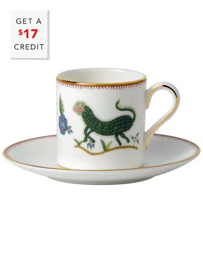 Wedgwood Kit Kemp For  Mythical Creatures Espresso Cup & Saucer Setwith $17 Credit In White