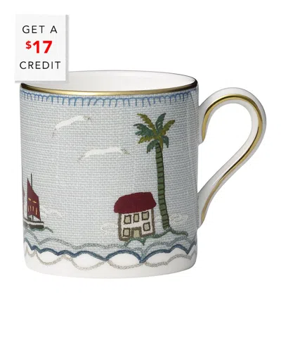 Wedgwood Kit Kemp For  Sailor's Farewell Espresso Cup And Saucer Setwith $17 Credit In Blue