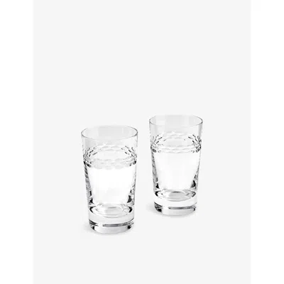 WEDGWOOD NEO HIGHBALL CRYSTAL SET OF TWO GLASSES