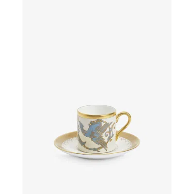 Wedgwood Phoenix Bone-china Coffee Cup And Saucer 75ml In Gray