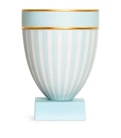 Wedgwood Phoenix Fluted Vase In Turquoise