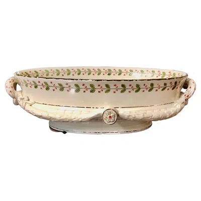 Pre-owned Wedgwood Rare Large Antique English Early 19th C.  Queensware 'creamware' Bowl In Sand