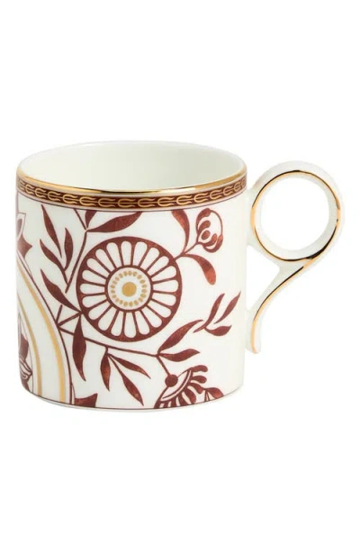 Wedgwood Red Splendor 22k Gold Accent Bone China Mug In Multi