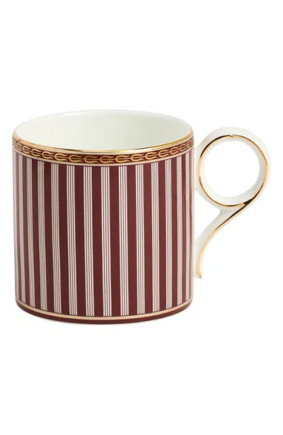 Wedgwood Red Splendor 22k Gold Accent Bone China Mug In Multi