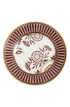 Wedgwood Red Splendor 22k Gold Accent Bone China Side Plate In Multi