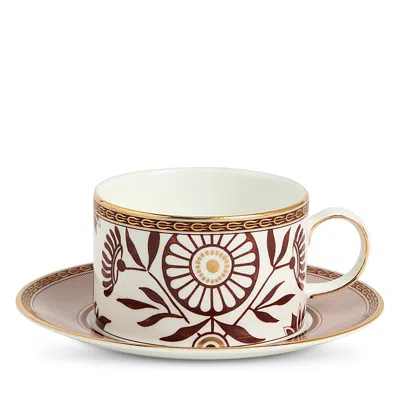 Wedgwood Red Splendor Teacup & Saucer In Multi