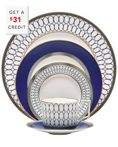 Wedgwood Renaissance 5pc Place Settingwith $31 Credit In Blue
