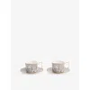 Wedgwood Renaissance Bone-china Teacup And Saucer Set Of Two