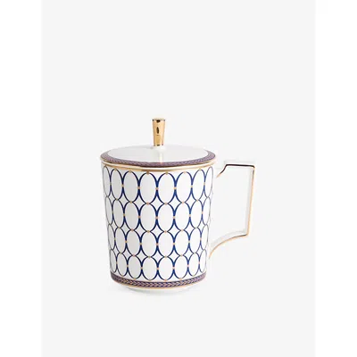 Wedgwood Renaissance Gold Bone-china Mug With Lid 400ml In White