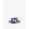 Wedgwood Renaissance Gold Graphic-print Bone-china Teacup And Saucer Set