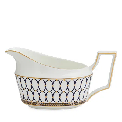 Wedgwood Renaissance Gold Gravy Boat In Blue/gold