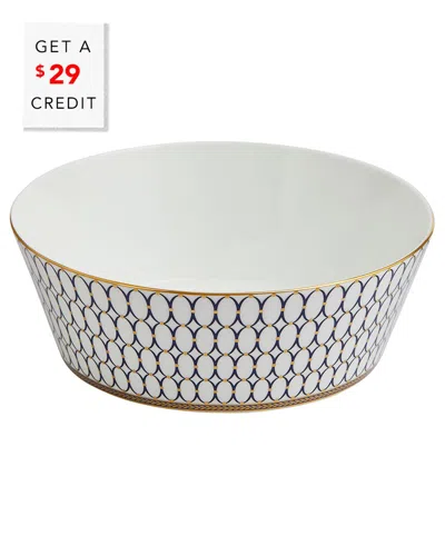 Wedgwood Renaissance Gold Serving Bowl 10inwith $29 Credit In Gray
