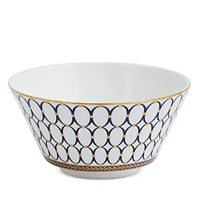 Wedgwood Renaissance Goldtone Soup-cereal Bowl In Blue