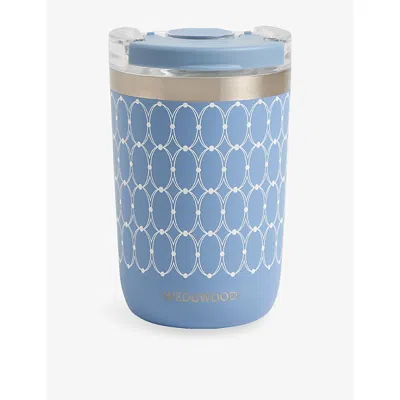 Wedgwood Renaissance Gold Stainless-steel Beverage Tumbler 350ml In Blue