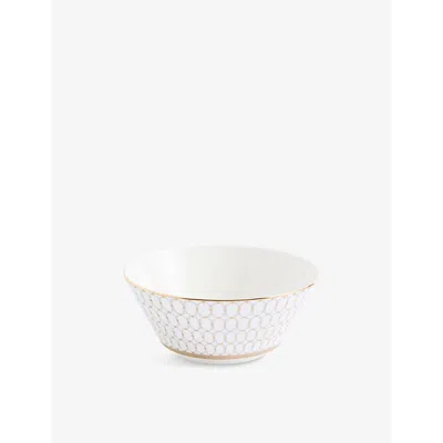 Wedgwood Renaissance Grey Bone-china Soup Noodle Bowl 20cm In White