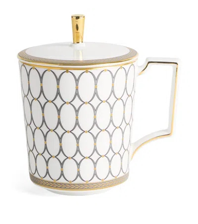 Wedgwood Renaissance Grey Mug With Lid In Multi