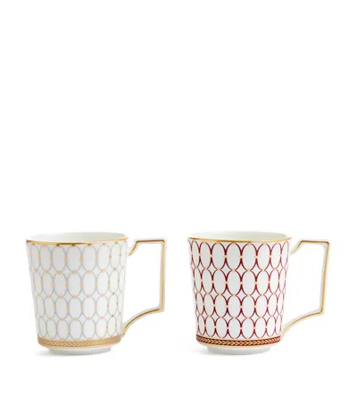 Wedgwood Renaissance Gold Bone China Mug Set Of Two